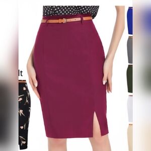 Kate Kasin Womens Knee Length Pencil Skirts Stretch M Business Casual Bodycon